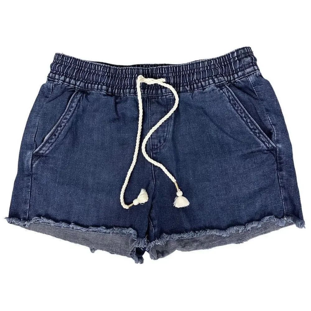 Loft Pull On Elastic Waist Denim Shorts size Small